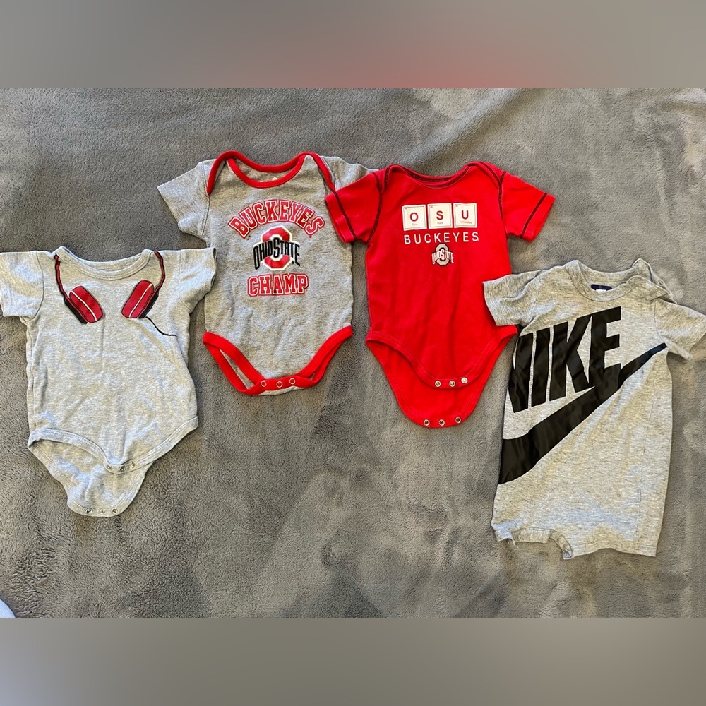 Ohio State Buckeye onesies